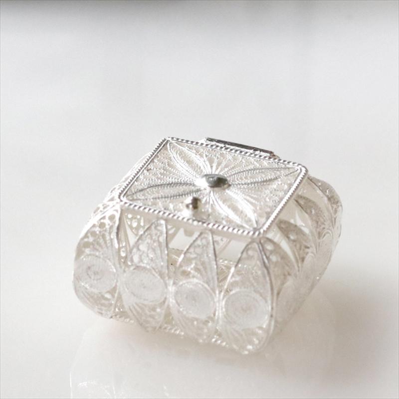 南トルコの伝統工芸　テルキャリ・ジュエリーボックス/ピルケース Silver925 Telkari Siliver, Turkish Handmade 銀線細工 | 