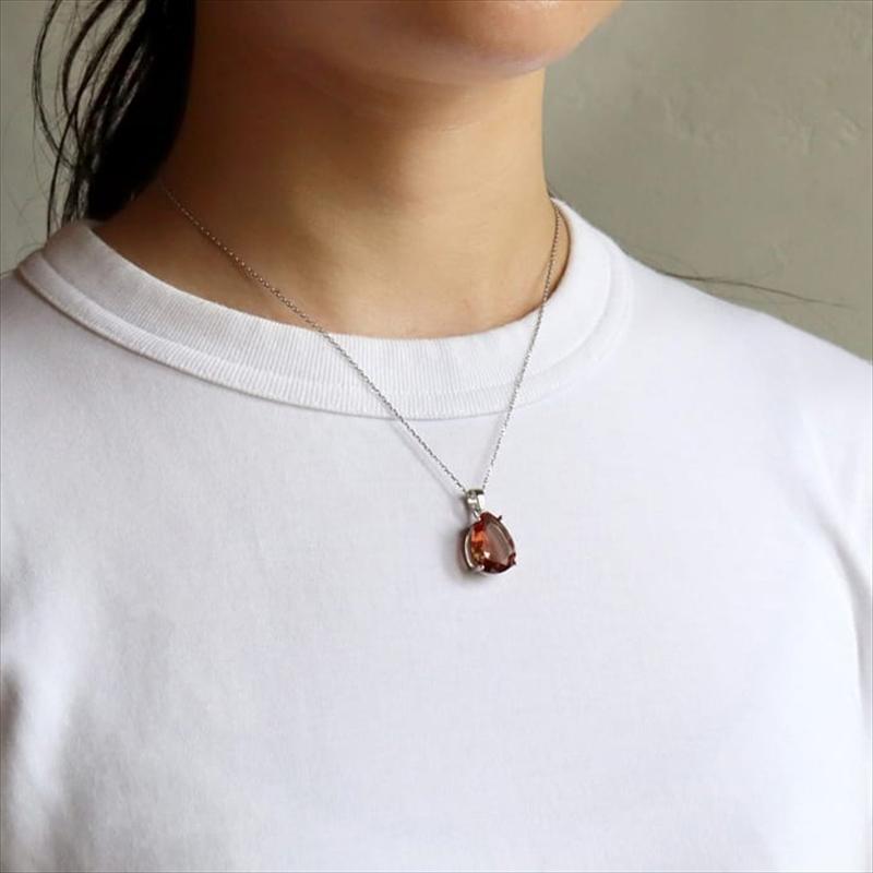 ズルタナイト　ペアシェイプシルバーネックレス ドロップペンダント 中 |  | 06