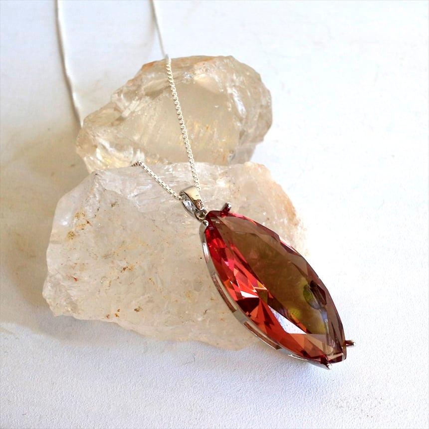 ズルタナイト アーモンド形シルバーネックレス ペンダント |  | 01