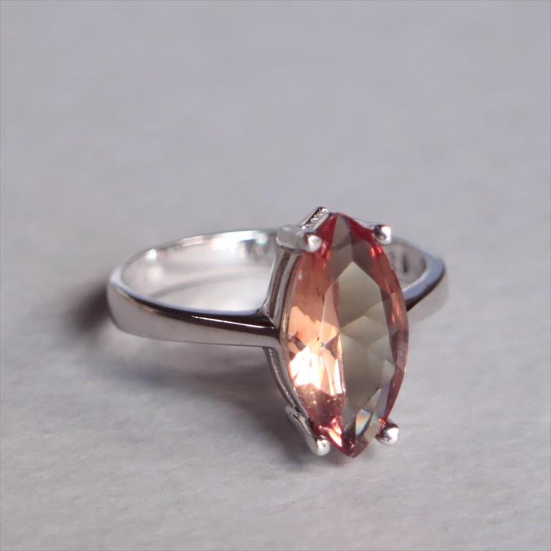 ズルタナイトリング シルバー925 ブリリアントカット　マーキス アーモンド | 