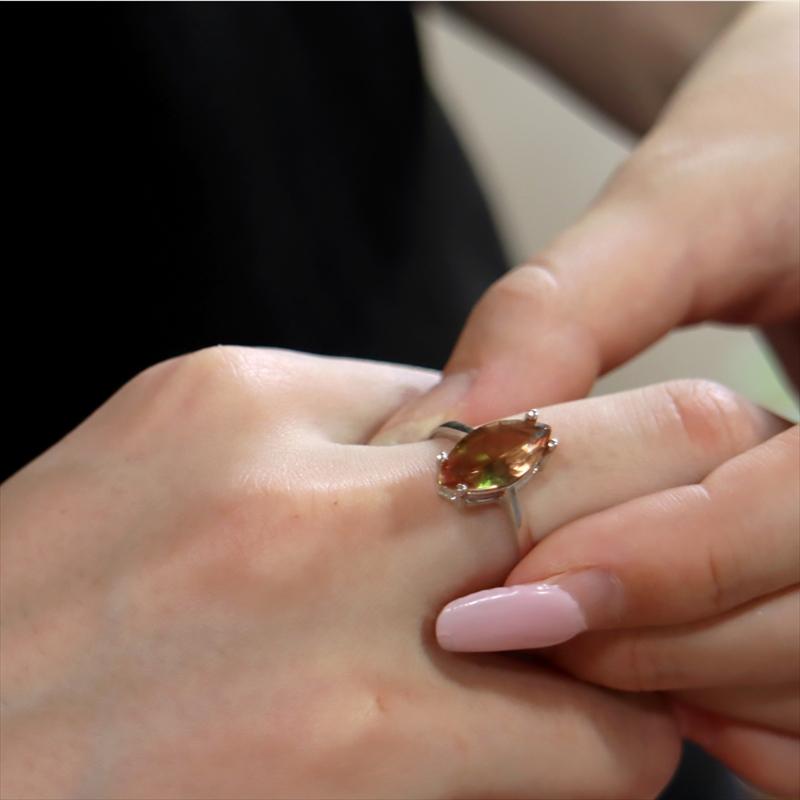 ズルタナイトリング シルバー925 ブリリアントカット　マーキス アーモンド |  | 05