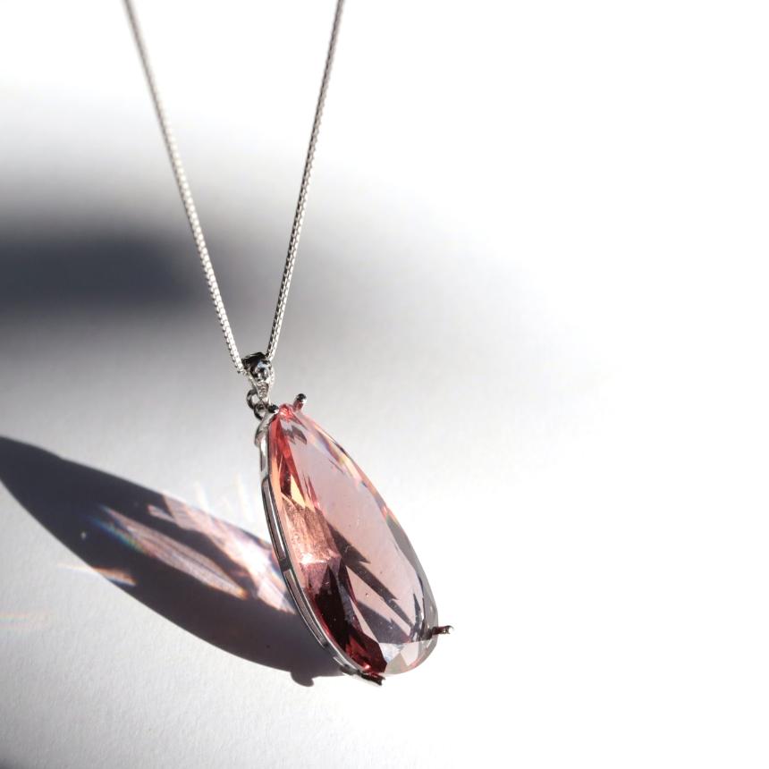 ズルタナイト ペンダント シルバー925 ブリリアントカット ペアシェイプ　ドロップネックレス 50cmチェーン付き |  | 04