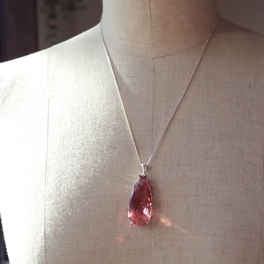 ズルタナイト ペンダント シルバー925 ブリリアントカット ペアシェイプ　ドロップネックレス 50cmチェーン付き |  | 06