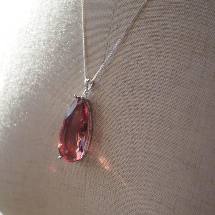 ズルタナイト ペンダント シルバー925 ブリリアントカット ペアシェイプ　ドロップネックレス 50cmチェーン付き |  | 07