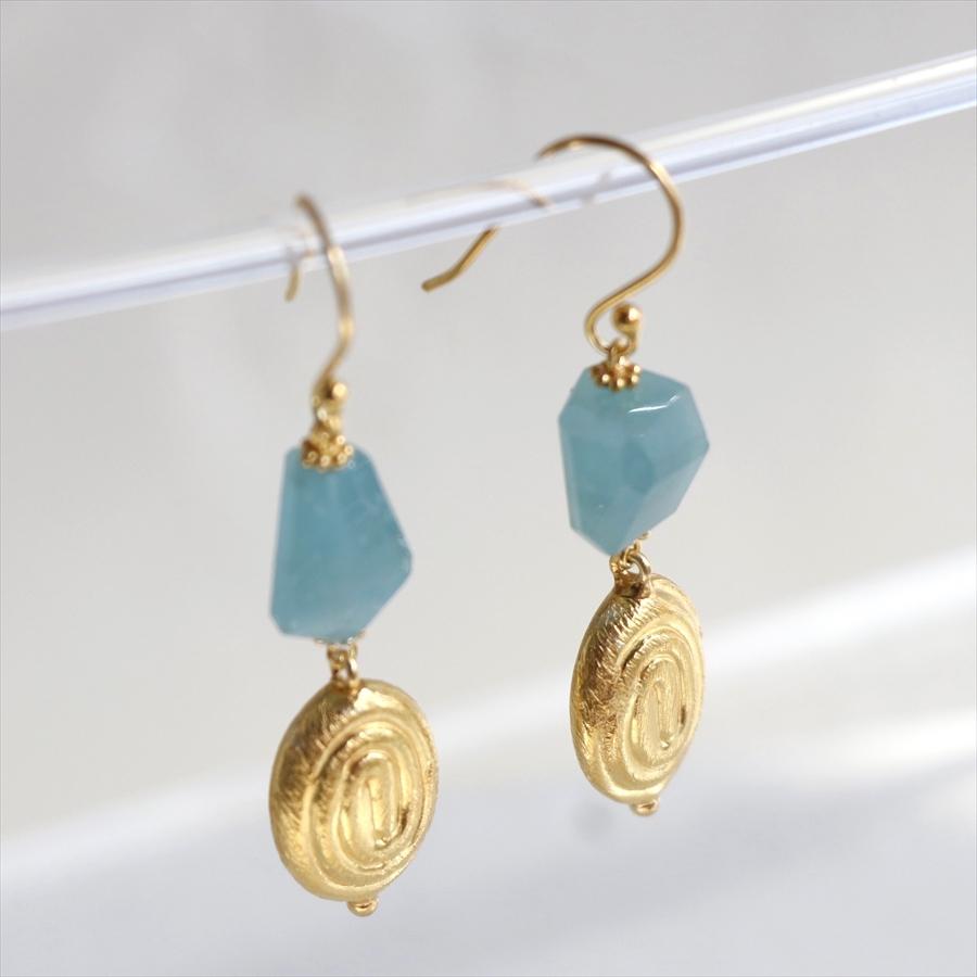 Jaipur ジャイプール 天然石シルバーピアス カラーストーン ブルークォーツピアス |  | 01