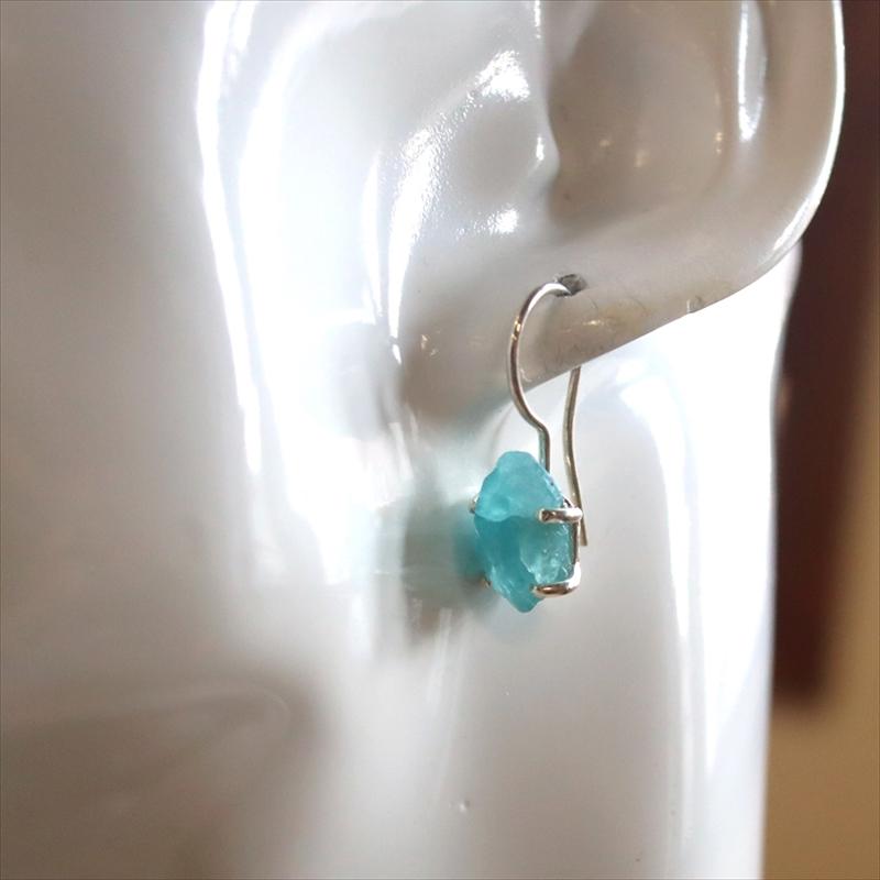 ブルーアパタイト ラフカットピアス Jaipur ジャイプールジュエリー silver925 |  | 04