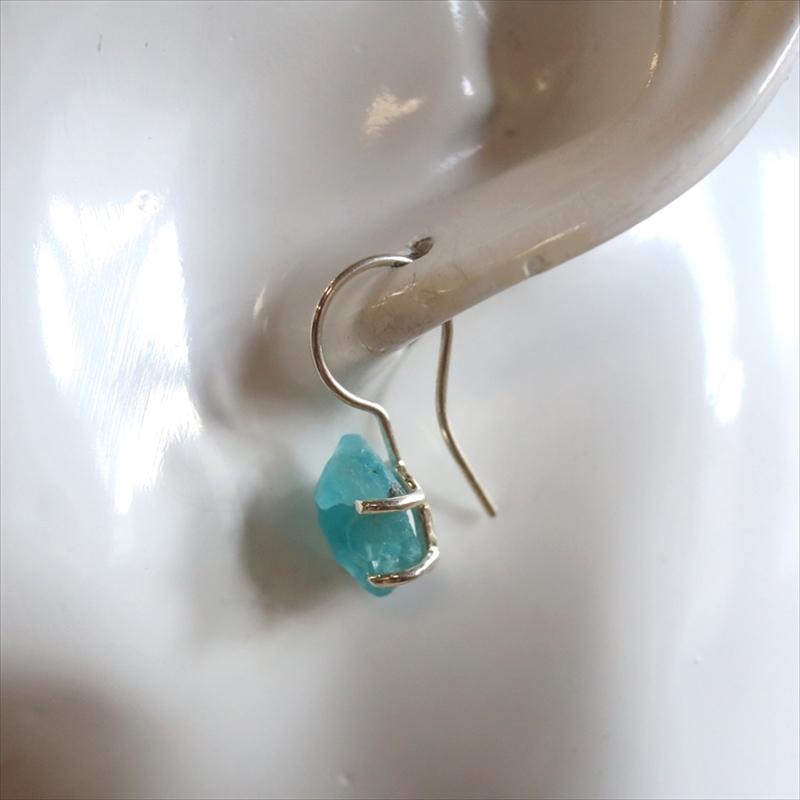 ブルーアパタイト ラフカットピアス Jaipur ジャイプールジュエリー silver925 |  | 05