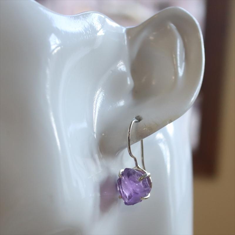アメシスト ラフカットピアス Jaipur ジャイプールジュエリー silver925 |  | 03