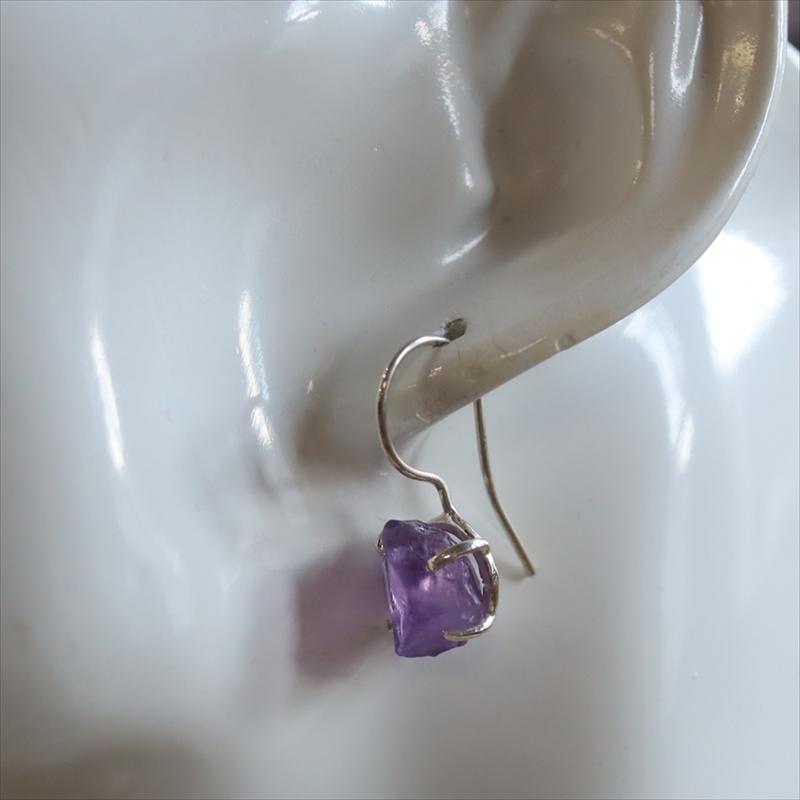 アメシスト ラフカットピアス Jaipur ジャイプールジュエリー silver925 |  | 04