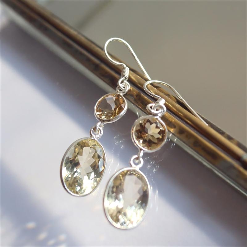 シトリン ピアス Jaipur ジャイプールジュエリー silver925 | 