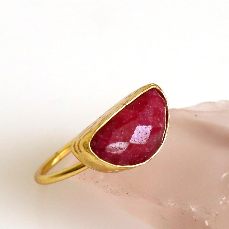 ルビー 半月型 リング クォータームーン /　Ruby Ring Arsameia | ブランド登録なし | 02