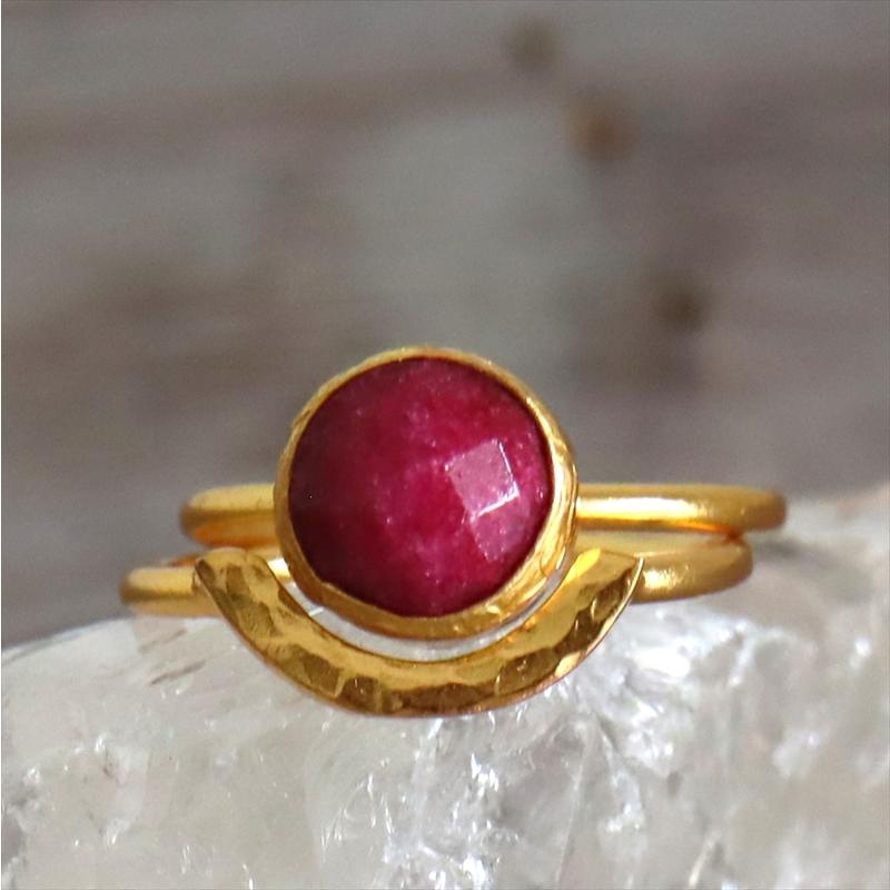 ルビー ２連リング サークル 22KGP アルサメイア トルコジュエリー Ruby Ring | ブランド登録なし | 02