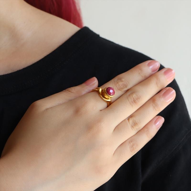 ルビー ２連リング サークル 22KGP アルサメイア トルコジュエリー Ruby Ring | ブランド登録なし | 05