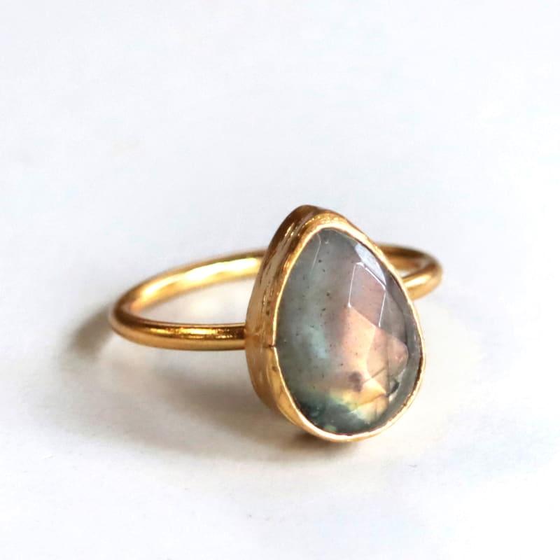 ラブラドライト リング ティアドロップ  アルサメイア トルコジュエリー | ブランド登録なし