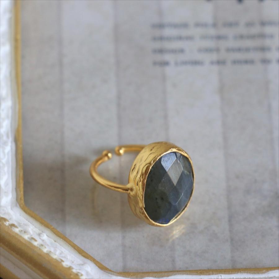 アルサメイア ラブラドライトビッグストーンリング オーバル 天然石22KGP トルコジュエリー | ブランド登録なし | 01