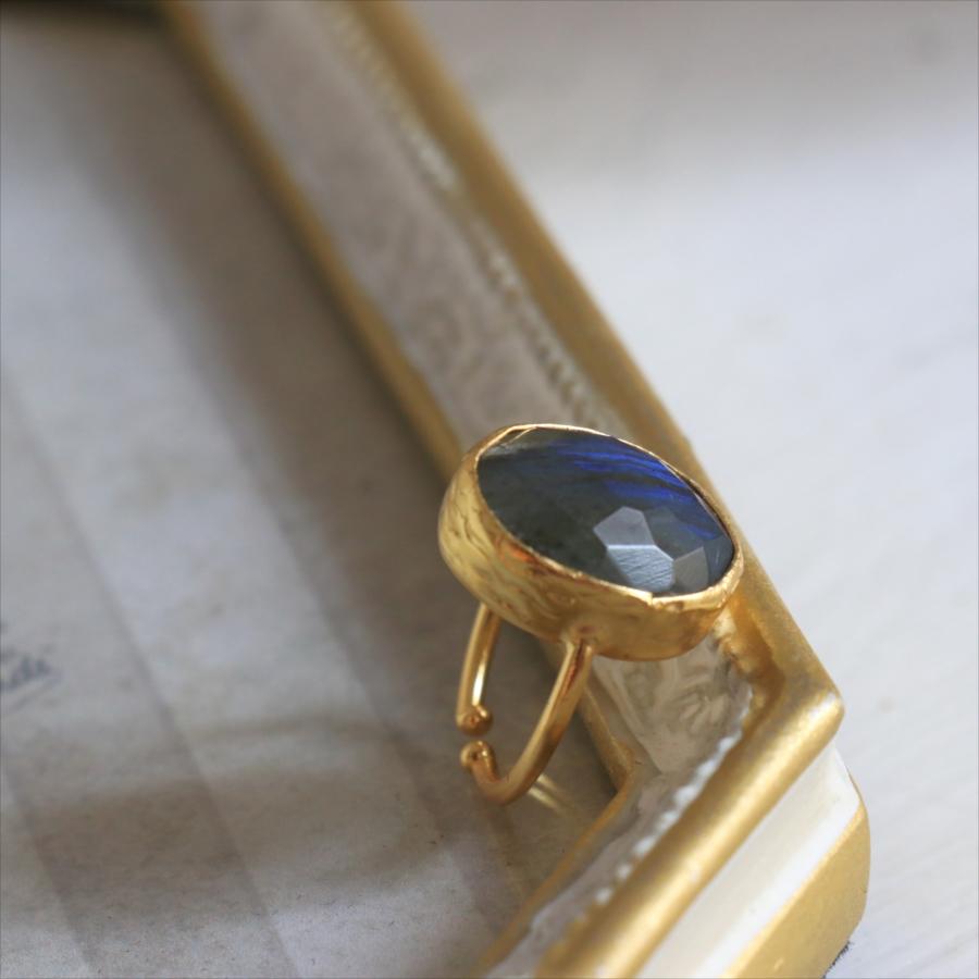 アルサメイア ラブラドライトビッグストーンリング オーバル 天然石22KGP トルコジュエリー | ブランド登録なし | 02