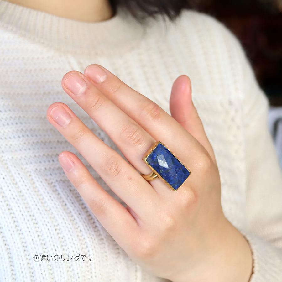 アルサメイア リング BIG STONE ラブラドライトレクタングル 22Kゴールドプレーテッド トルコジュエリー |  | 04