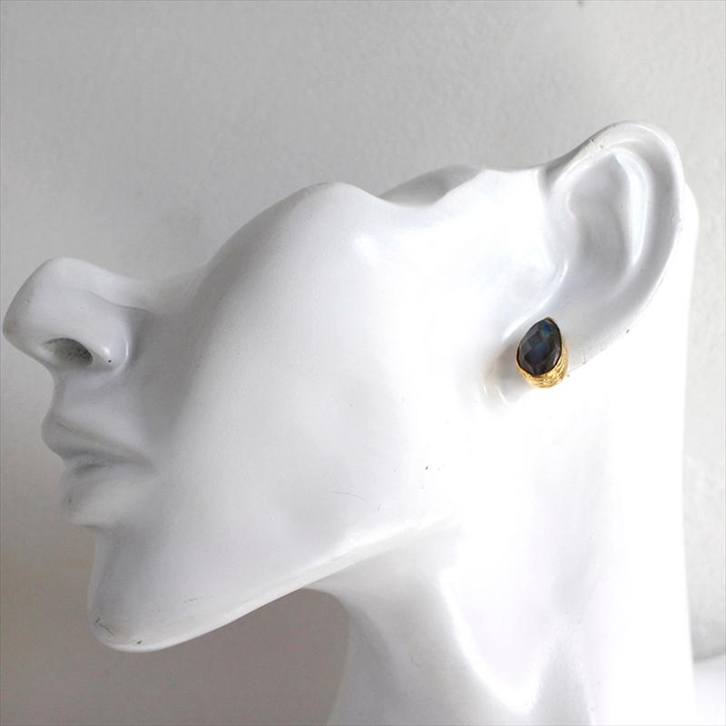 アルサメイア・ゴールドプレーテッドピアストルコジュエリー ラブラドライトスモールドロップピアス キャッチタイプ |  | 02