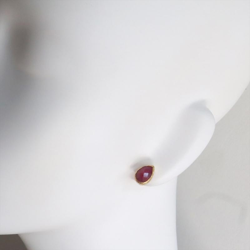 アルサメイア ひと粒DROPルビーピアス しずく 天然石22KGP トルコジュエリー |  | 05