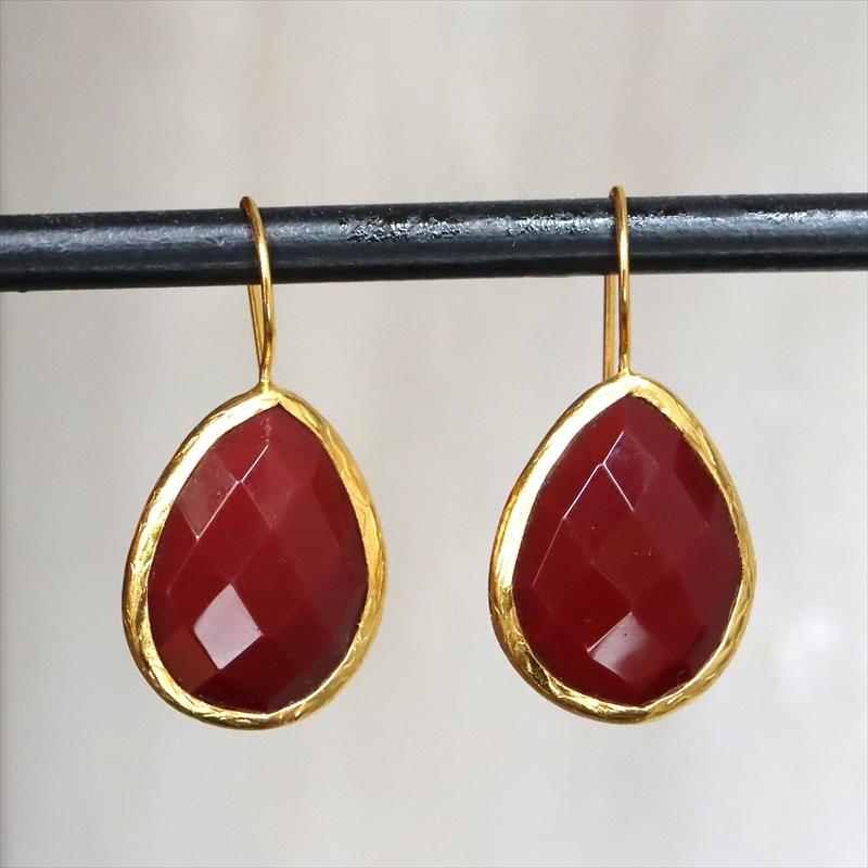 天然石ピアス ルビー ドロップ/ペアシェイプ しずく イスタンブール発トルコハンドメイドジュエリー　アルサメイア | ブランド登録なし | 02