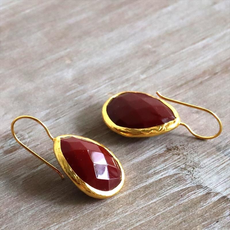天然石ピアス ルビー ドロップ/ペアシェイプ しずく イスタンブール発トルコハンドメイドジュエリー　アルサメイア | ブランド登録なし | 04