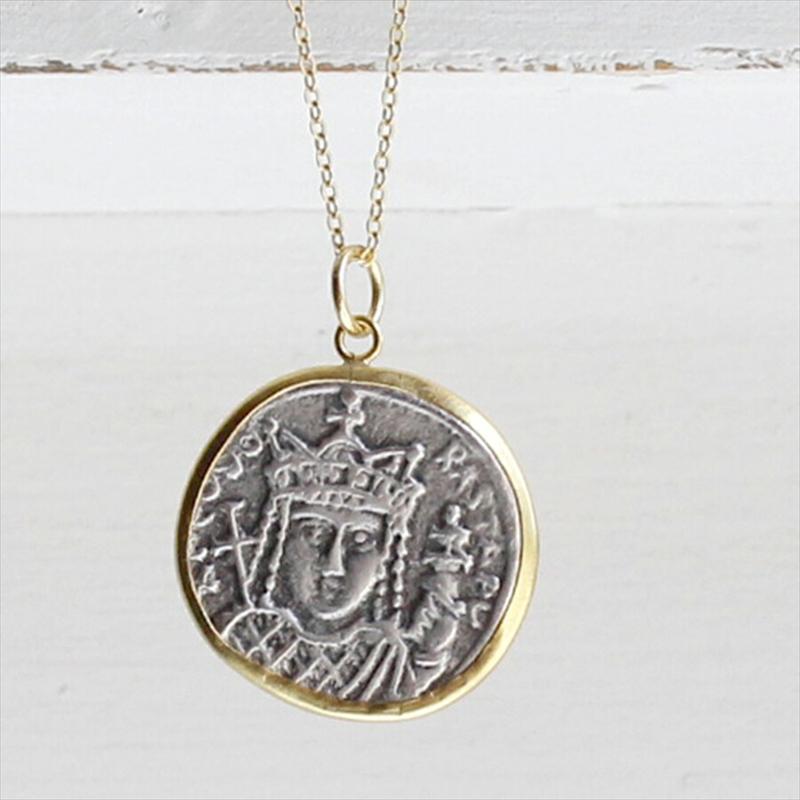 アンティークコインペンダント ビザンティン帝国 ゴールド&シルバーコンビ K22GP | 