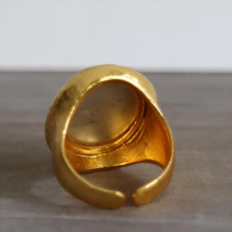 コインオーバルリング ゴールド&シルバー 古代ローマ帝国 オールハンドメイド K22GP 白金 | ブランド登録なし | 03