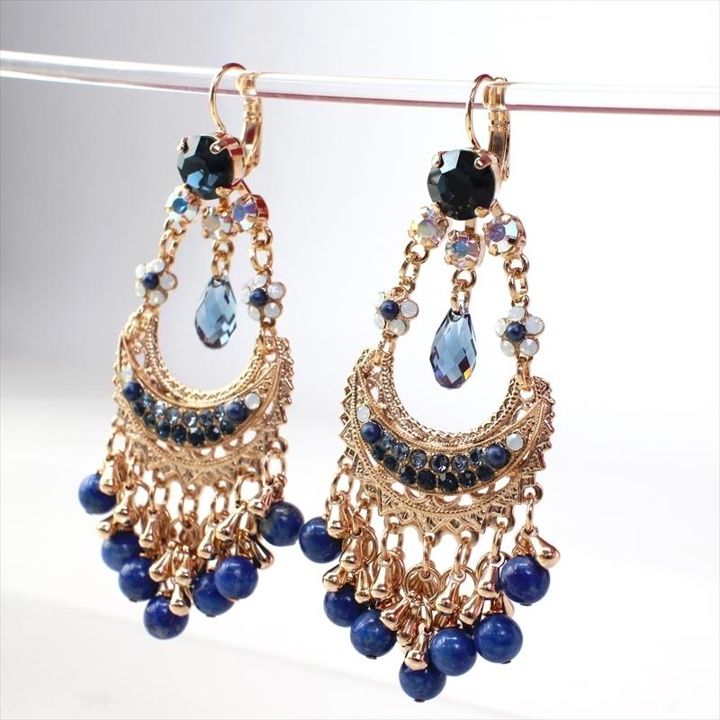 コスチュームジュエリー　マリアナ　Mariana Rabbit ピアス サファイア・ブルーグラデーション |  | 01