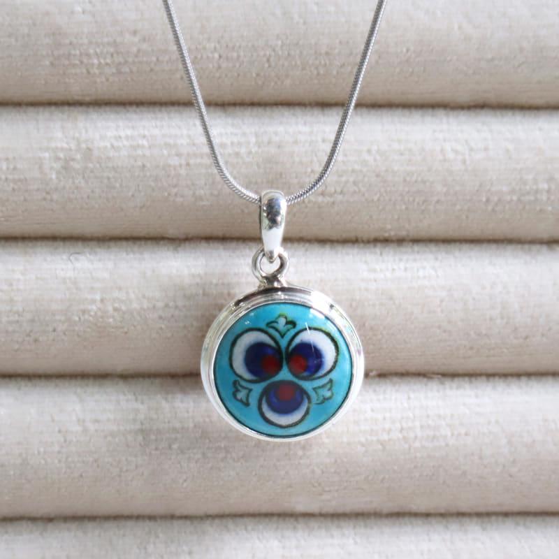 キュタフヤ陶器 シルバーペンダント チンターマニ |  | 02