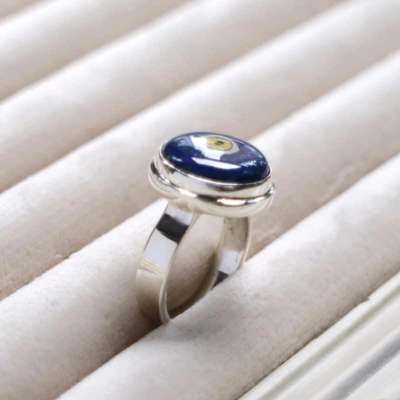 キュタフヤ陶器 シルバーリング　14号 ナザルボンジュウ イーブルアイ |  | 03