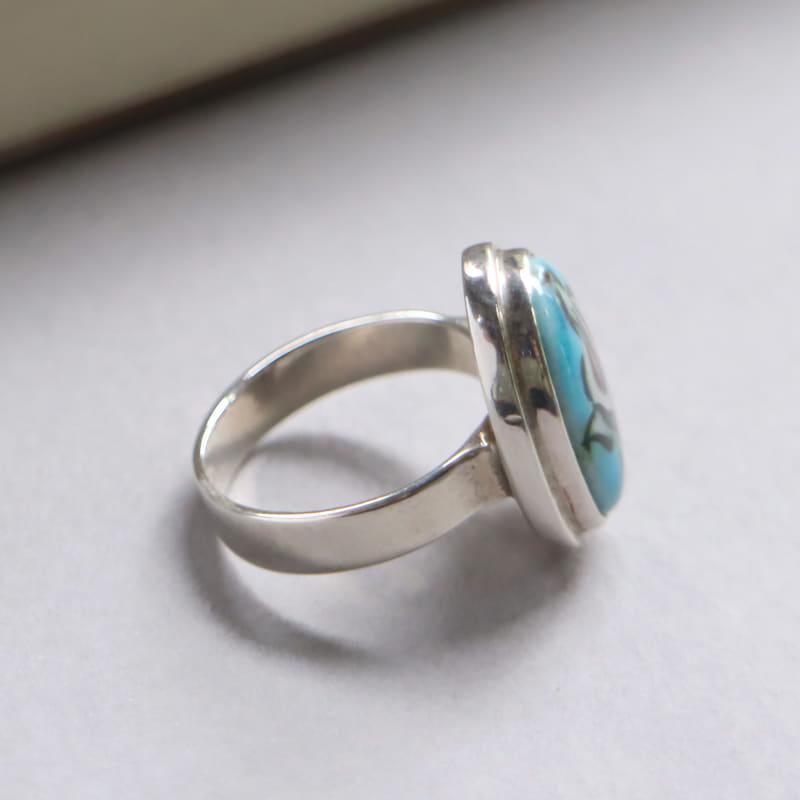 キュタフヤ陶器 シルバーリング 15号 赤いチューリップ　オーバル |  | 03