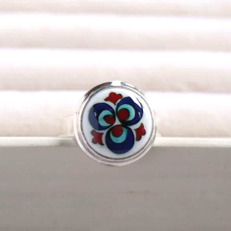 キュタフヤ陶器 シルバーリング 15号 チントマニ | 