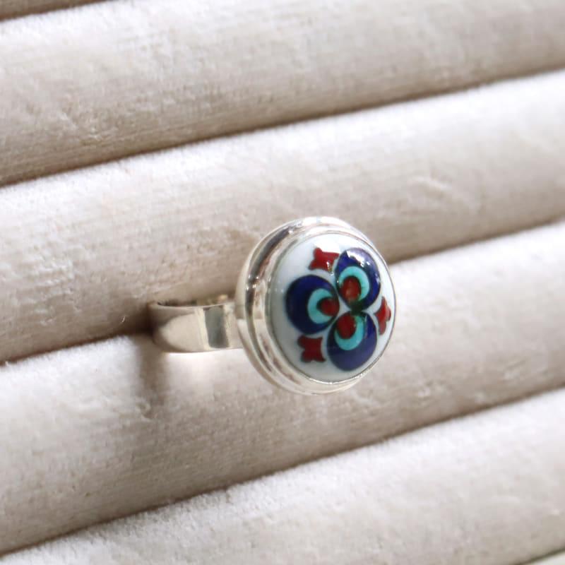 キュタフヤ陶器 シルバーリング 15号 チントマニ |  | 03