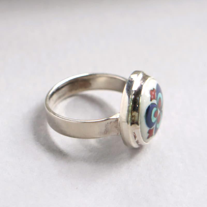 キュタフヤ陶器 シルバーリング 15号 チントマニ |  | 04