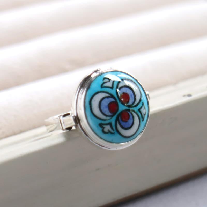 キュタフヤ陶器 シルバーリング 13号 チントマニ |  | 01