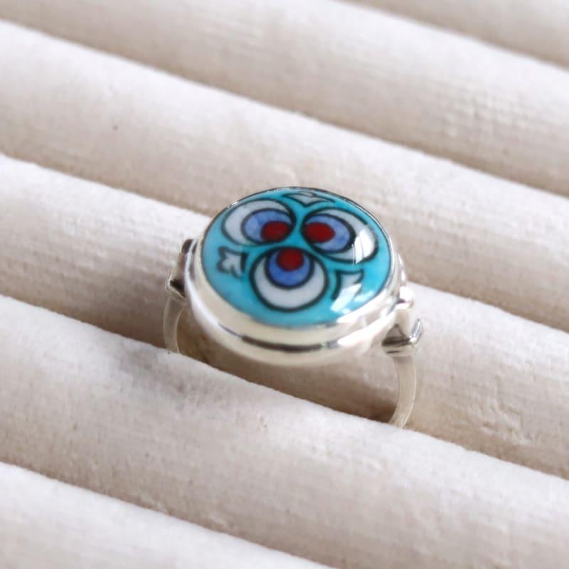 キュタフヤ陶器 シルバーリング 13号 チントマニ |  | 02