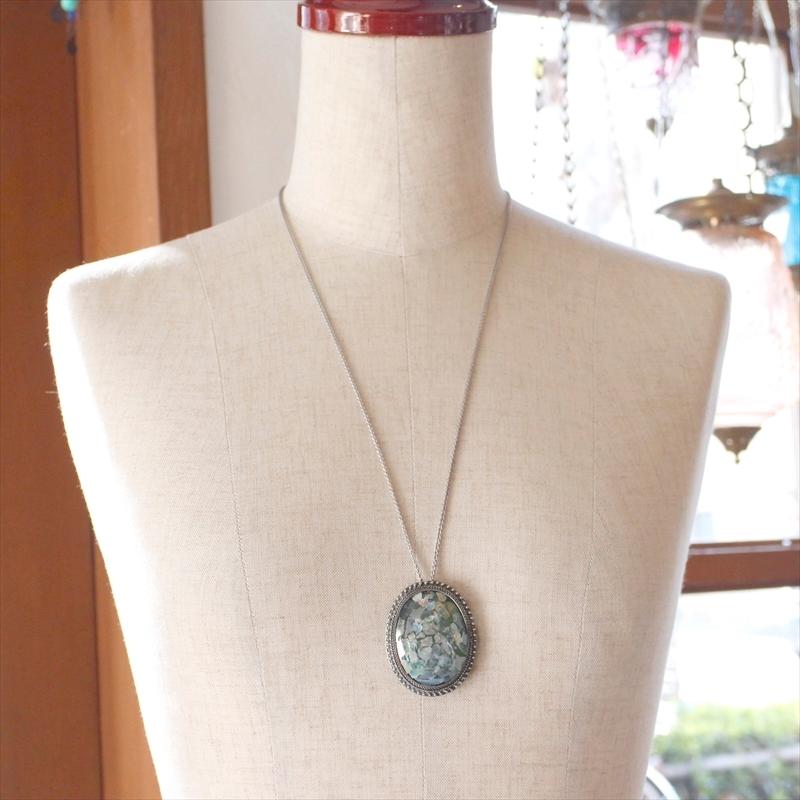 ローマングラス・イスラエル出土/ブローチ ペンダントトップ 銀化した古代ガラス（パティナ）とシルバー The Roman Glass Company， Israel ローマングラス・イスラエル出土/ブローチ Israel EI1405860315(12500円)