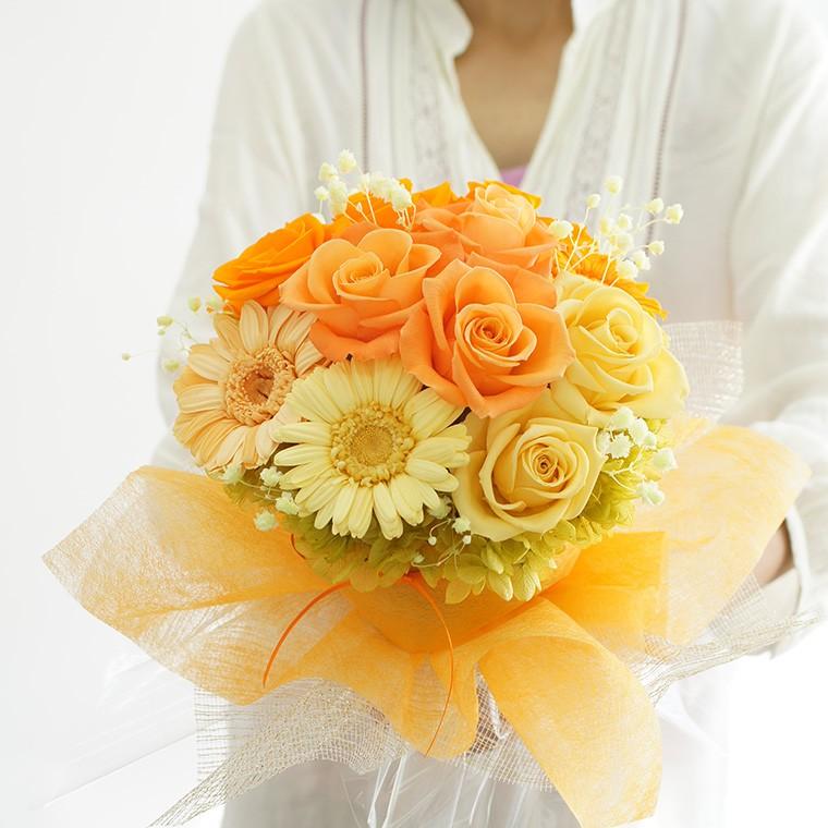 退職祝い 花束 両親贈呈品 プレゼント お礼 プリザーブドフラワー クリアケース入り 結婚式 ブーケと電報サービス 立てて飾れる花束 P 花ギフト 贈り物 アンプール 通販 Yahoo ショッピング