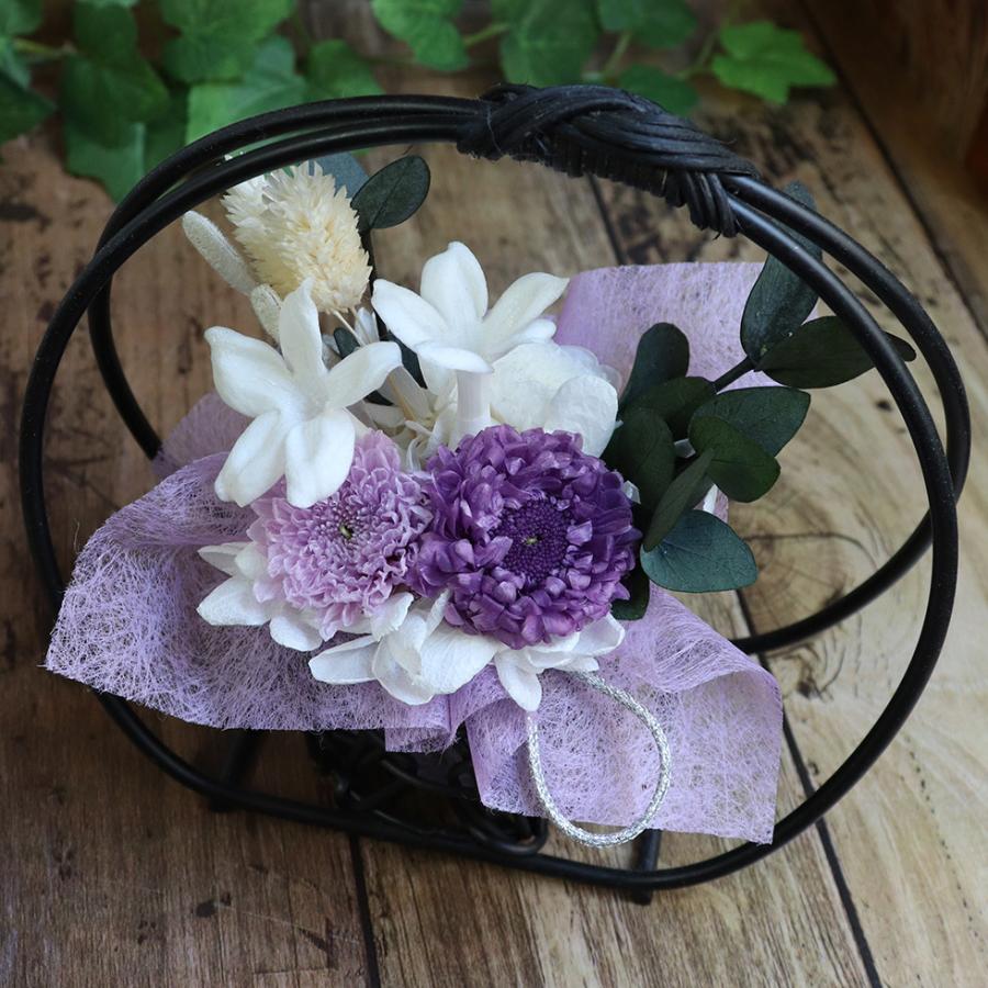 仏花 プリザーブドフラワー 花器付き アレンジメント　初盆 初盆 お供え プリザーブドフラワー 仏花 新盆 お悔やみ 花 ブリザード