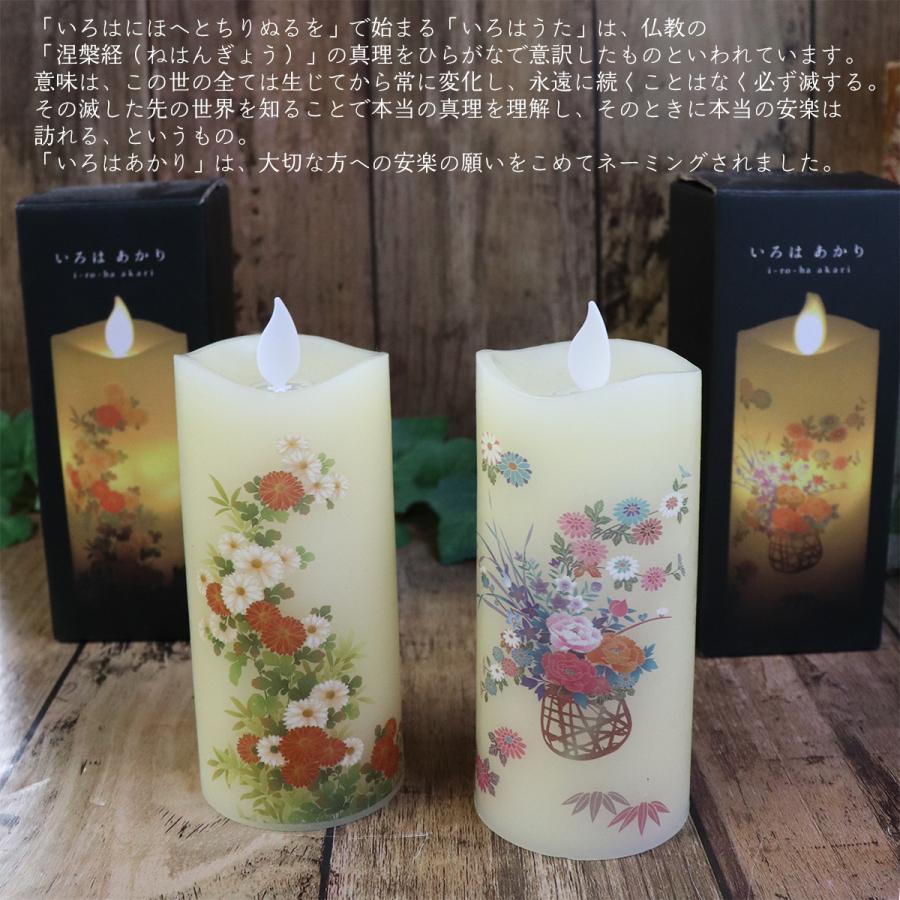 プリザーブドフラワー仏花 ミニ仏壇用 仏花 造花 ろうそく led
