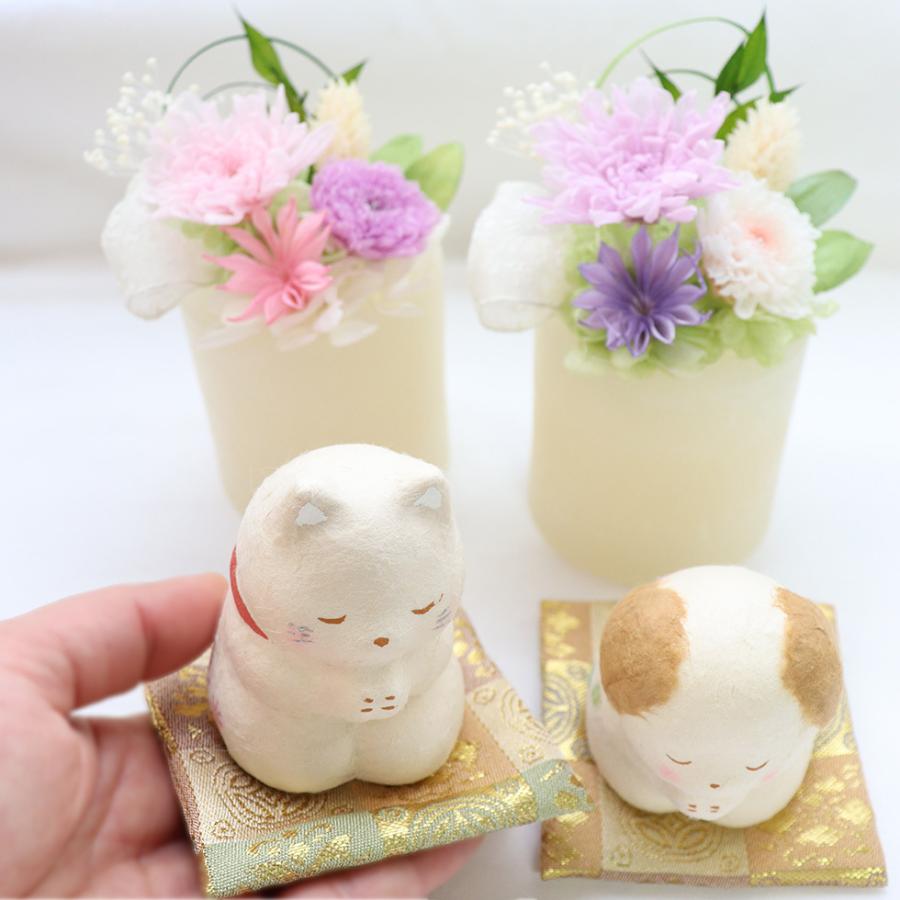♕* 大きな蓮の 大きめ仏花 ♤* ペットお供えにも♪ 造花   花器付き ♧* 喪中見舞い ペット お悔やみ お供え 花 虹の橋 犬 プリザーブド