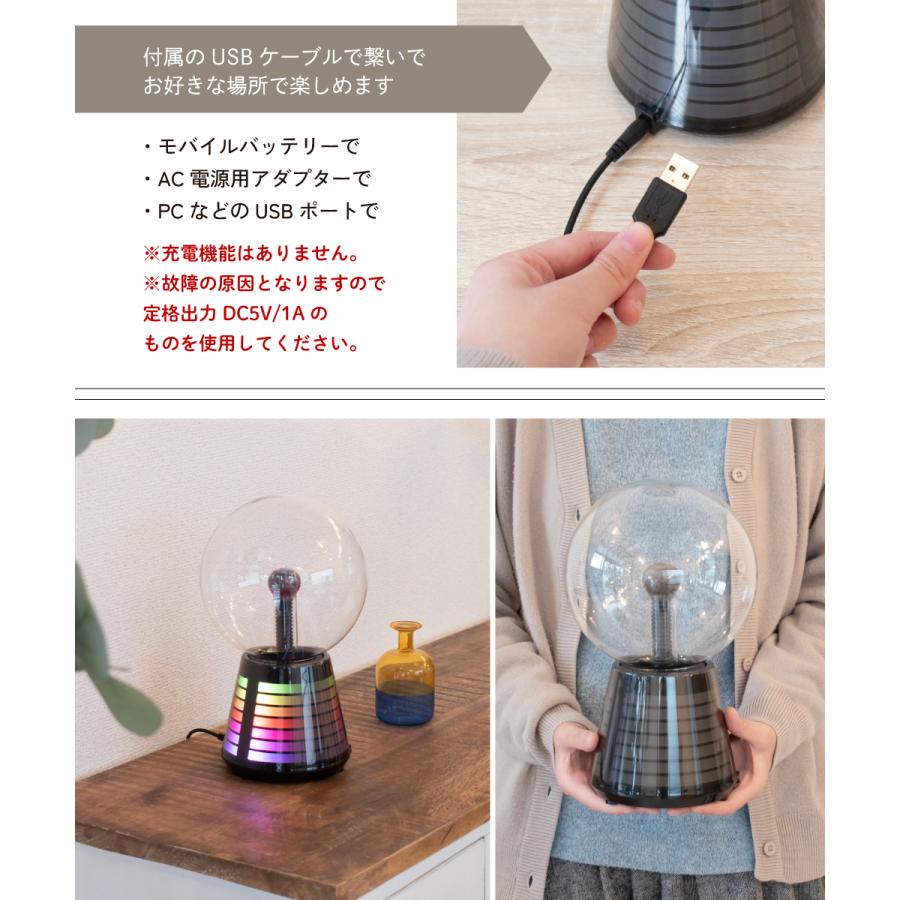 ISHIGURO プラズマボール テーブルランプ テーブルライト USB 科学