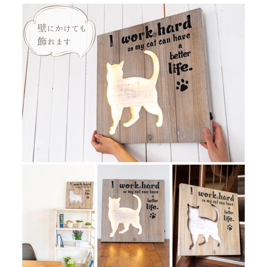 サインボード ネコ ウェルカムボード アートフレーム おしゃれ 北欧 インテリア雑貨 看板 電池式 木製サインボード Led内蔵 キャット イシグロ 959 おしゃれ照明のampoule 通販 Yahoo ショッピング