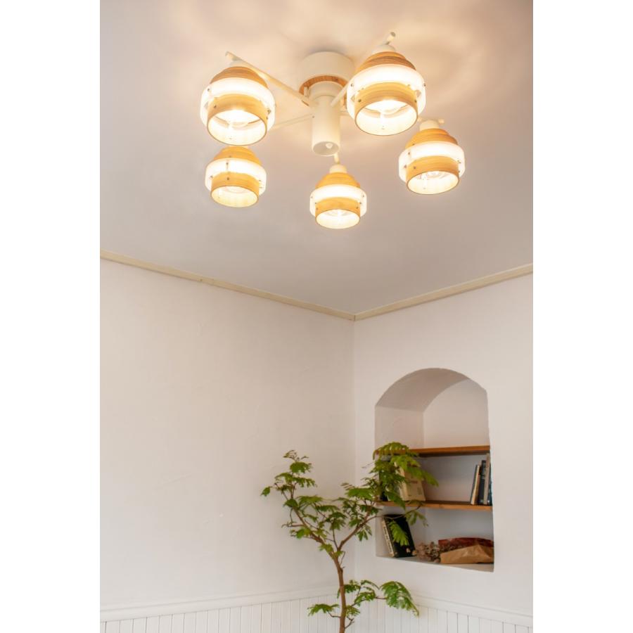 シーリングライト Led 照明 電気 おしゃれ リビング 北欧 寝室 8畳 10畳 ダイニング 子供部屋 木目 照明器具 天然木 ナチュラル オーク Avaros アヴァロス 5灯 Amp おしゃれ照明のampoule 通販 Yahoo ショッピング