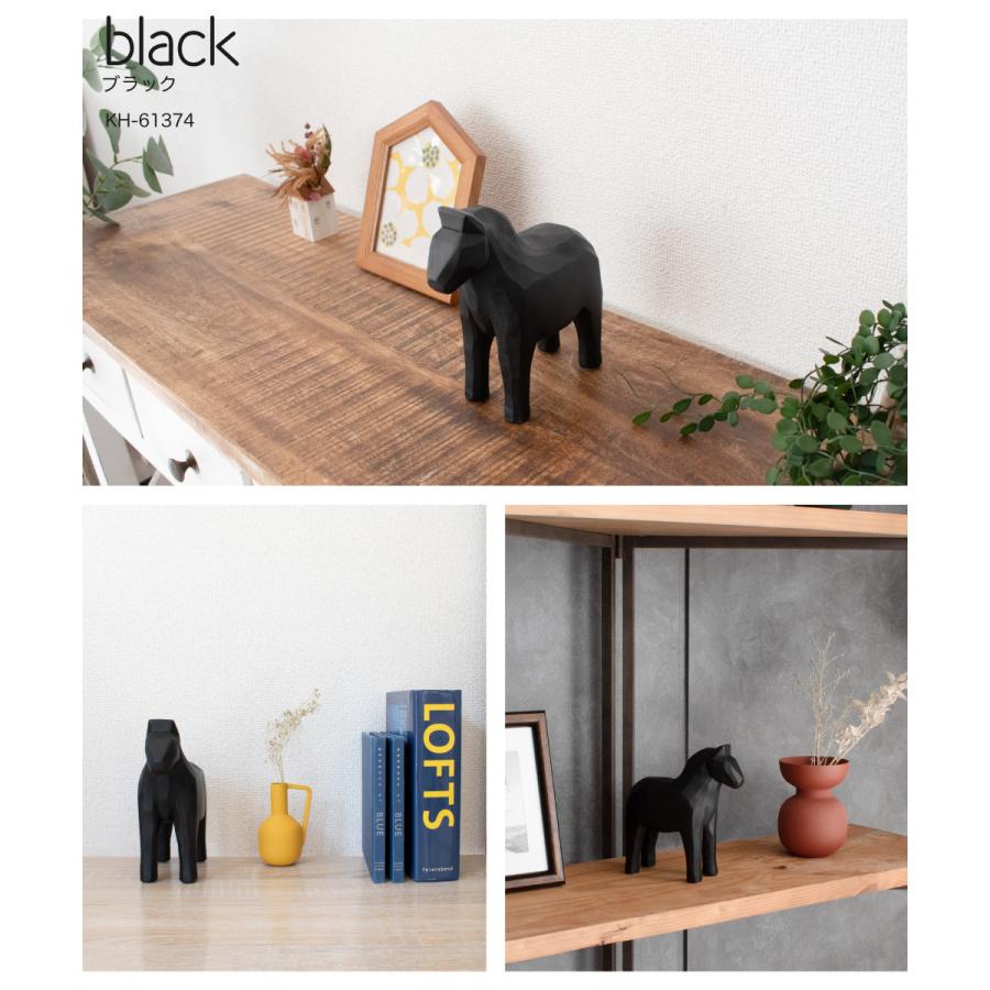 キシマ（KISHIMA） 貯金箱 おしゃれ 動物 ウマ ホース お札 子供 木彫