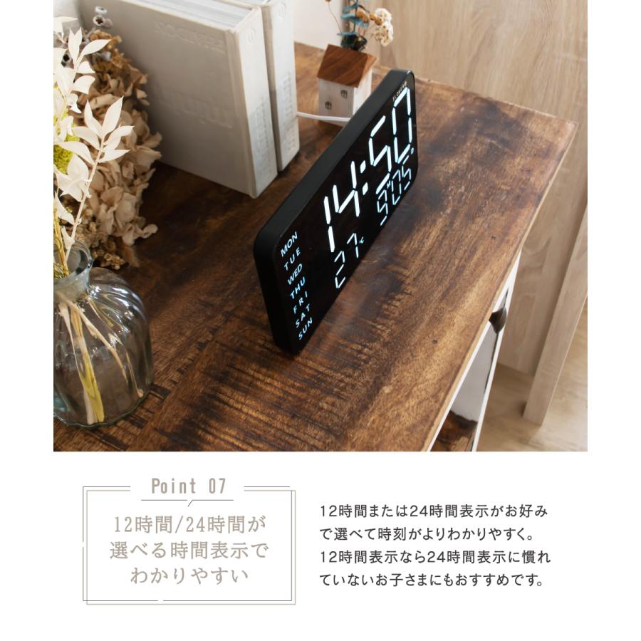 SLOWER デジタル置時計 壁掛け時計 SLOWER（スロウワー） 置き時計 壁掛け 時計 デジタル時計 おしゃれ