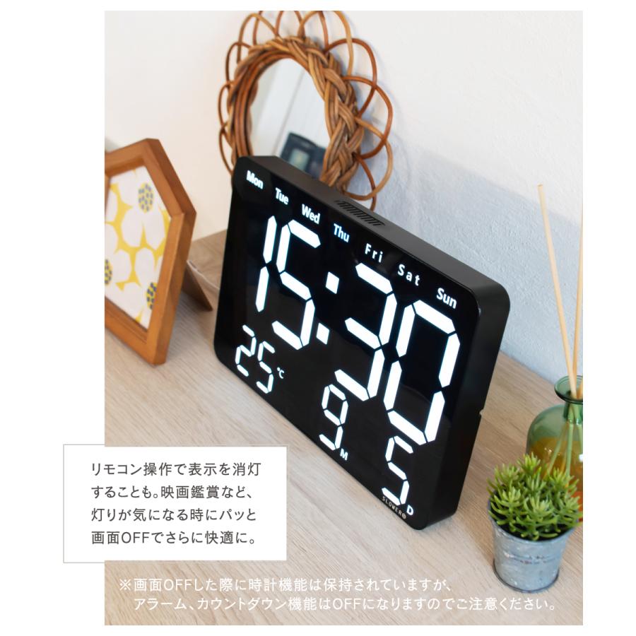 SLOWER（スロウワー） 置き時計 壁掛け 時計 デジタル時計 おしゃれ