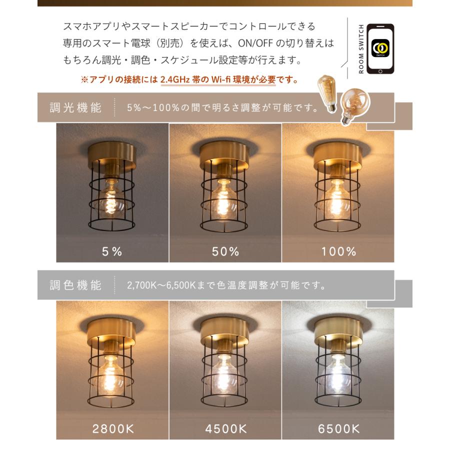 gram eight シーリングライト 1灯 照明 おしゃれ E26 アイアン 電球