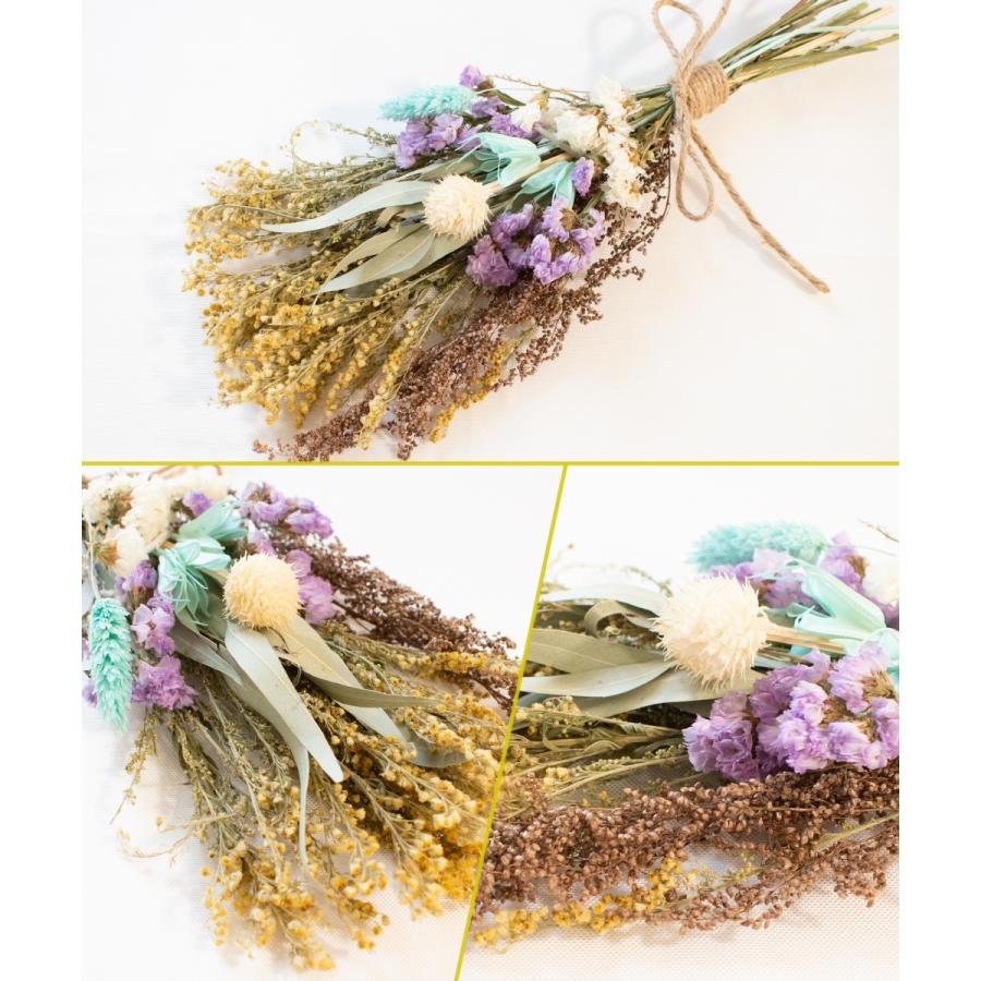 ドライフラワー 花束 ブーケ スワッグ おしゃれ 壁飾り ギフト プレゼント ガーランド インテリア プリザーブド 花 おしゃれ 水色 イエロー ナチュラル V04 3308 V04 3308 おしゃれ照明のampoule 通販 Yahoo ショッピング