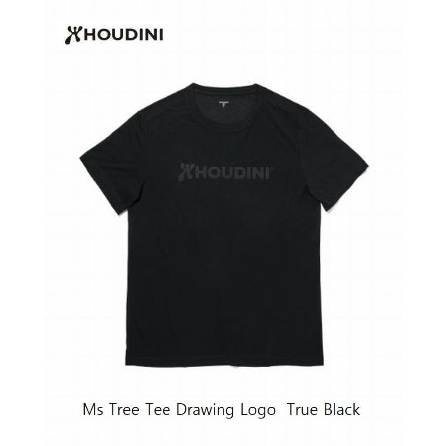 デポー フーディニ HOUDINI Ms Tree Tee Drawing Logo 900 True Black メンズ Tシャツ 限定  ecufilmfestival.